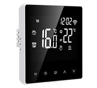ME81H Smart Electric Floor Heating Thermostat Temperature Controller LCD WIFI for Tuya AC230V Homes Offices Hotels (White back and white button 3A)