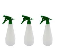 MEA (Pack of 3) 1 LTR - Empty Transparent Plastic Water Spray Bottles | Reusable & Refillable Ideal for Home Cleaning, Gardening, Plant Misting and Hairdressing with Durable Trigger Sprayer