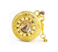 MEACEYR Fathers Day Gift Pocket Watch Flip Pocket Watch Vintage Skeleton Mechanical Pocket Watch for Christmas Birthday Gifts Watch with Chain