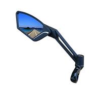 MEACHOW New Scratch Resistant Glass Lens,Handlebar Bike Mirror, Adjustable Safe Rearview Mirror, Bicycle Mirror (Blue Left Side) ME-003LB