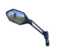 MEACHOW New Scratch Resistant Glass Lens,Handlebar Bike Mirror, Adjustable Safe Rearview Mirror, Bicycle Mirror (Silver Left Side) ME-005LS