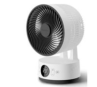 MeacoFan Sefte® 6” Portable Battery Air Circulator | 12 Speeds, 22dB Ultra Quiet, Cordless, Oscillating Desk Fan, Rechargeable + Remote Control, 26h Runtime, 16m Airflow, Replaceable Battery