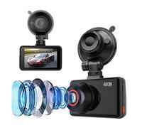 Meacode 4K Dash Cam 4K+1080P Dashcam with Front and Rear Cameras, WiFi, 64G SD Card, 3" IPS Screen, App Control, 170° Ultra - wide Angle, Loop Recording, Parking Monitoring for Cars
