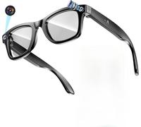 Meacode AI Smart Glasses, Lightweight HD Capture, AI Translation, Voice Assistant, IP65 Splash Resistant (Blue light lenses)