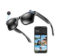 Meacode AI Smart Glasses with Display - AI Glasses with HD Capture, Real-Time Translation & Voice Assistant, IP65 Splash Resistant (Sunglasses Lenses) (Sunglasses lenses,Classic)