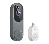 Meacode Wireless Video Doorbell Camera with Chime, Rechargeable 1080P Video Doorbell Camera with Ai Detection, 2k HD, Night Vision, The Smarter Way to Protect Your Home (Grey)