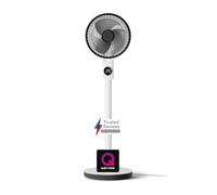 MeacoFan Sefte® 10" Pedestal Air Circulator Quiet Cooling Bedroom Fan | 12 Speeds, Adjustable Height, Powerful Airflow, Ultra Quiet, Remote Control, Night Mode, 12hr Timer, Standing Fan