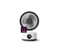 MeacoFan Sefte® 6” Portable Battery Air Circulator | 12 Speeds, 22dB Ultra Quiet, Cordless, Oscillating Desk Fan, Rechargeable + Remote Control, 26h Runtime, 16m Airflow, Replaceable Battery
