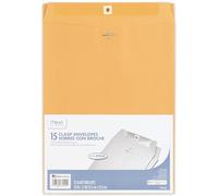 Mead Clasp Envelopes, Mailing Envelopes, 10” x 13” Manila Envelopes with Clasp Closure, Legal Size, Brown Kraft Paper Mailer for Filing, Shipping, Home Office, Business, School, 15 Pack (76022)