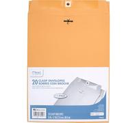 Mead Clasp Envelopes, Mailing Envelopes, 9” x 12” Manila Envelopes with Clasp Closure, Legal Size, Brown Kraft Paper Mailer for Filing, Shipping, Home Office, Business, School, 20 Pack (76022)