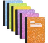 Mead Composition Notebooks, 6 Pack, Wide Ruled Paper, 7-1/2" x 9-3/4", 100 Sheets, Assorted Bright Colors (950054-ECM)