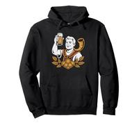 Mead Dad Viking Warrior Horn Retro Illustration Father Pullover Hoodie