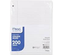 Mead Loose Leaf Paper, Notebook Paper, College Ruled Filler Paper, Standard, 8 x 10.5, 200 Sheets (15326)