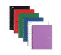 Five Star Spiral Notebook, 5 Subject, College Ruled Paper, 200 Sheets, 11" x 8-1/2", Color Selected For You (06208)