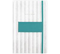 Mead Notebook Journal 5.75" x 8.75", 80 Sheets, Cell Phone Holder with Storage Pocket, Hardcover, West Village, Stripe (WV0051F)
