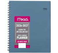 Mead Planner 2026-2027 Weekly & Monthly Academic 15-Month April-June, 8-1/2" x 11", Basic, Composure Blue (CAW62020)