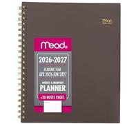 Mead Planner 2026-2027 Weekly & Monthly Academic 15-Month April-June, 8-1/2" x 11", Basic, Ground Coffee (CAW62004)