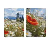 Meadow And Daisy Flowers Passport Holder Passport Wallet PU Leather Passports Protective Cover Slim Travel Accessories