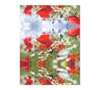 Meadow and Daisy Flowers Printing Stylish Crystal Stickers,Resin Aesthetic Stickers for Laptop,Skateboard,Water Bottle,Scrapbook
