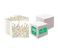 Meadow Floral Napkins 100pk & White Napkins 300pk Dual Pack Floral Bundle