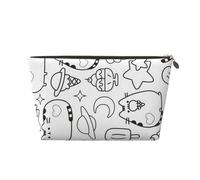 Meadow Mushroom Leather Portable Cosmetic Bag Organiser Suitable Business Trip for Woman Man