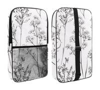 Meadow Wild Flowers and Leaves Silhouettes Pickleball Bag, Pickle Ball Paddle Bag with Adjustable Shoulder Strap for Women and Men