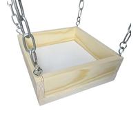 Meadowland Wooden Swing Including Cooling White Ceramic Removeable Tile - Easy To Install Using Clips. Suitable For Bird, Chinchilla, Degu, Ferret, Gerbil, Guinea Pig, Hamster, Mice, Rat.