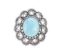 Meadows 925 Sterling Silver Aqua Chalcedony Gemestone Women All Size Ring Handmade Jewelry R-01AA_N 1/2