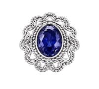 Meadows 925 Sterling Silver Blue Sapphire Gemestone Women All Size Ring Handmade Jewelry R-01AT_K 1/2