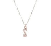 Meadows 925 Sterling Silver Capital Letter Pendant Necklace Dainty Sparkly Cubic Zirconia Alphabet Charm Jewelry Gift for Her NK-03