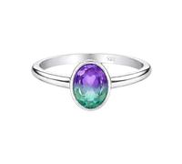 Meadows 925 Sterling Silver Fluorite Ring Oval Gemstone Ring Handmade Minimalist Jewelry Gift for Women R-1908AZ_O 1/2