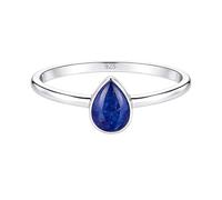 Meadows 925 Sterling Silver Lapis Lazuli Ring Oval Gemstone Ring Handmade Minimalist Jewelry Gift for Women R-1919AE_O 1/2