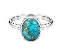 Meadows 925 Sterling Silver Oval for Women Smoky Quartz Gemstone Solitaire Ring Minimalist Bezel Set Handmade Jewelry R-04AL_U 1/2