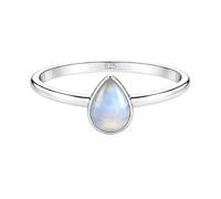 Meadows 925 Sterling Silver Rainbow Moonstone Ring Oval Gemstone Ring Handmade Minimalist Jewelry Gift for Women R-1919AH_O 1/2