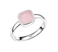 Meadows 925 Sterling Silver Ring for Women Rose Quartz Cushion cut Gemstone Solitaire Statement Ring Minimalist Hanmade Jewelry R-28AH_X 1/2