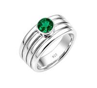 Meadows 925 Sterling Silver Spinner Ring for Anxiety Hammered Meditation Emerald Gemstone Men And Women Ring for Handmade Jewelry R-21AN_O 1/2