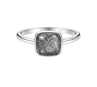 Meadows Black Rutile Cushion Shape Gemstone 925 Sterling Silver Simple Boho Ring Handmade Jewelry R-1911AJ_S 1/2