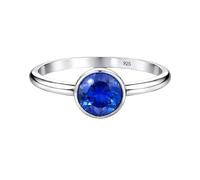 Meadows Blue Sapphire Lab Grown Marquise Shape Gemstone 925 Sterling Silver Simple Boho Ring Handmade Jewelry R-1965AT_Y 1/2