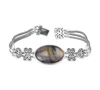 Meadows Labradorite 925 Sterling Silver Handmade Bracelet Womens Gemstone Jewellery Valentines Day Gifts for Women Promise Day, Mom, Easter