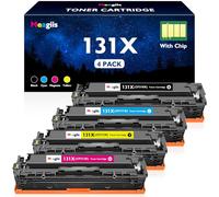 Meagiis 131X Toner Cartridges Compatible with HP 131A M276nw M251nw M251n | Compatible with HP CF210X CF210A for LaserJet Pro 200 color M251 MFP M276 M276n, With Chip, 1 Black 1 Cyan 1 Yellow 1 Magenta