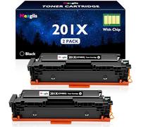 Meagiis 201X Black CF400X Toner Cartridges Compatible with HP M277dw M252dw | Compatible with HP Color LaserJet Pro M277n M252n MFP M274n M277c6 201A CF400A, With Chip, High Capacity: 2,800 pages, 2 Pack