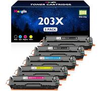 Meagiis 203X Toner Cartridges Compatible for HP 203X 203A CF540A CF540X Toner for HP Color Laserjet Pro MFP M254dw M254nw M254dn M281fdn M281cdw M281fdw M280nw (2 Black, 1 Cyan, 1 Magenta, 1 Yellow)