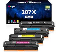 Meagiis 207X Toner Cartridges Compatible with HP 207A MFP M283fdw M255dw | Compatible with HP Color LaserJet Pro M283fdn M282nw M255nw, With Chip, High Yield, 1 Black 1 Cyan 1 Magenta 1 Yellow