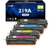 Meagiis 219A With Chip Toner Cartridges Compatible for HP 219A 219X Toner for HP Color LaserJet Pro 3202DN 3202DW MFP 3302FDW 3302SDW 3302FDN 3302FDWG 3302SDWG 3302FDNG (4 PACK)