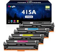 Meagiis 415A With Chip Toner Compatible for HP 415A 415X Toner Cartridge Replacement for HP Color Laserjet Pro MFP M479fdw M479fnw M479fdn M454dn M454dw M479dw W2030A W2031A W2032A W2033A (4-Pack)