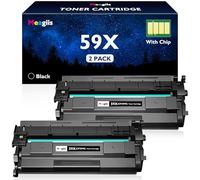 Meagiis 59X Black With Chip 10,000 Pages High Yield Toner Cartridge Compatible for HP CF259X 59A CF259A Toner for HP Laserjet Pro M404dn M404dw MFP M428dw M428fdw M428fdn M404n M304a M404d (2 Black)