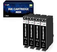 Meagiis Black Ink Cartridges Compatible for Epson Expression Home XP-2100 XP-2105 XP-2150 XP-2155 XP-3100 XP-3105 XP-3150 XP-4100 XP-4105 Workforce WF-2820 WF-2830 WF-2835 WF-2850 WF-2810 (4 Black)