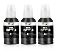 Meagiis Compatible for 104 Black Ink Compatible for Epson for 104 Ink Bottle Multipack for Epson EcoTank ET-4800 ET-2720 ET-2861 ET-2711 ET-2712 ET-2714 ET-2715 ET-2721 ET-2726 ET-14100 (3 Black)