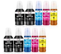 Meagiis Compatible with 104 Ink Bottle for Epson ET-4800 ET-2820 ET-2861 | Compatible with Epson EcoTank ET-2826 ET-2720 ET-2711 ET-2862 ET-2712 ET-14100 ET-2812 ET-2814 ET-2870 ET-2876 (10 Pack)