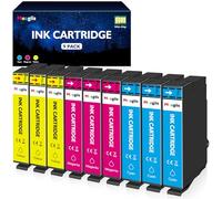 Meagiis Compatible with 604XL Colour Ink Cartridges Compatible with Epson XP-2200 XP-2205 XP-3200 XP-3205 XP-4200 XP-4205 WF-2910 WF-2930 WF-2935 WF-2950 (3 Yellow, 3 Cyan, 3 Magenta)